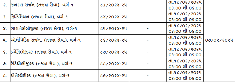 GPSC various exam date time general surgeon call Letter 2025.png